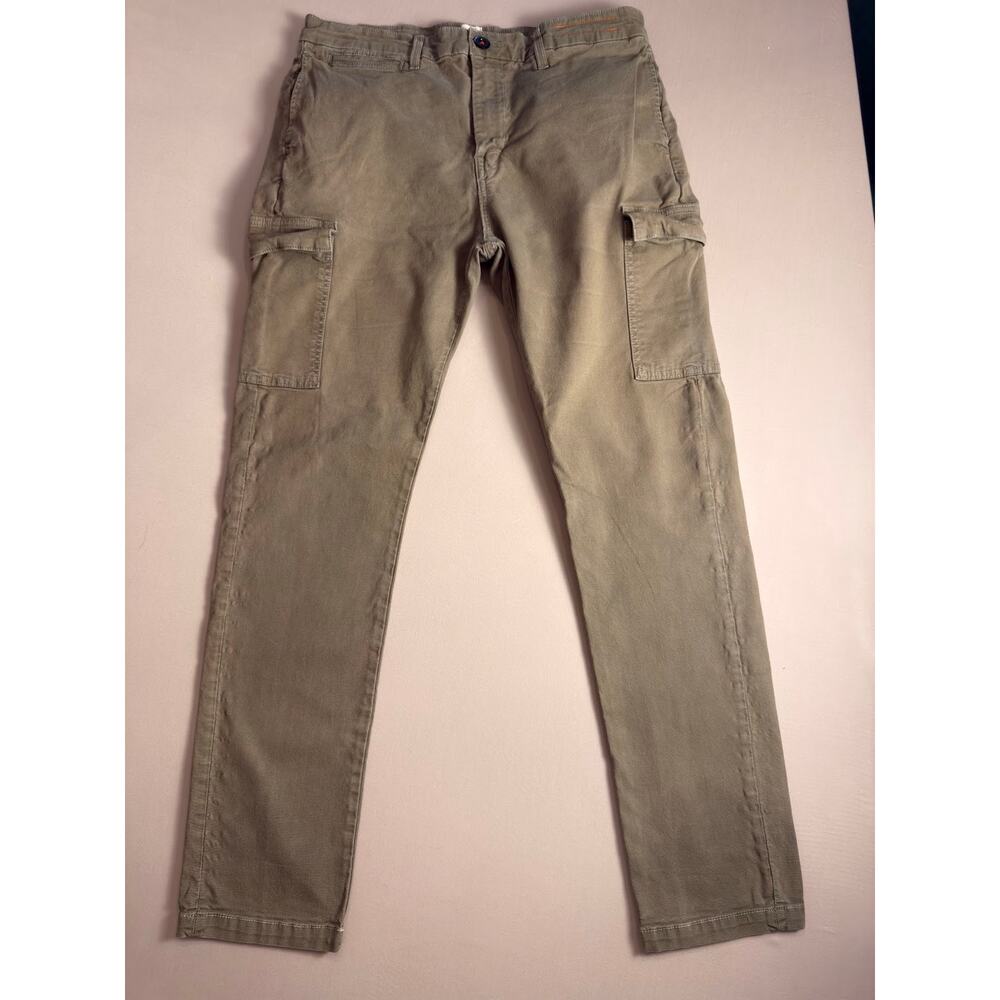 Hiroshi Kato Nail Stretch Cargo Pants — 34 (Dark Green)